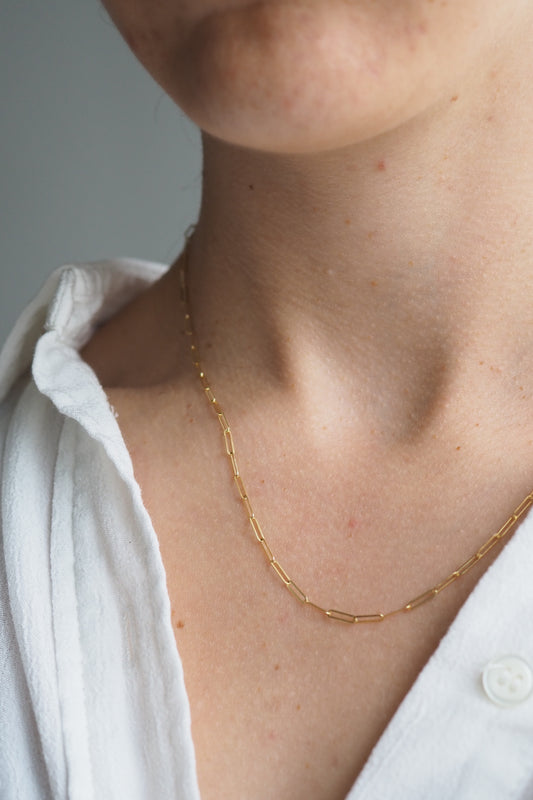 9ct Yellow Gold 1.8mm Paperclip Chain - Hallmarked