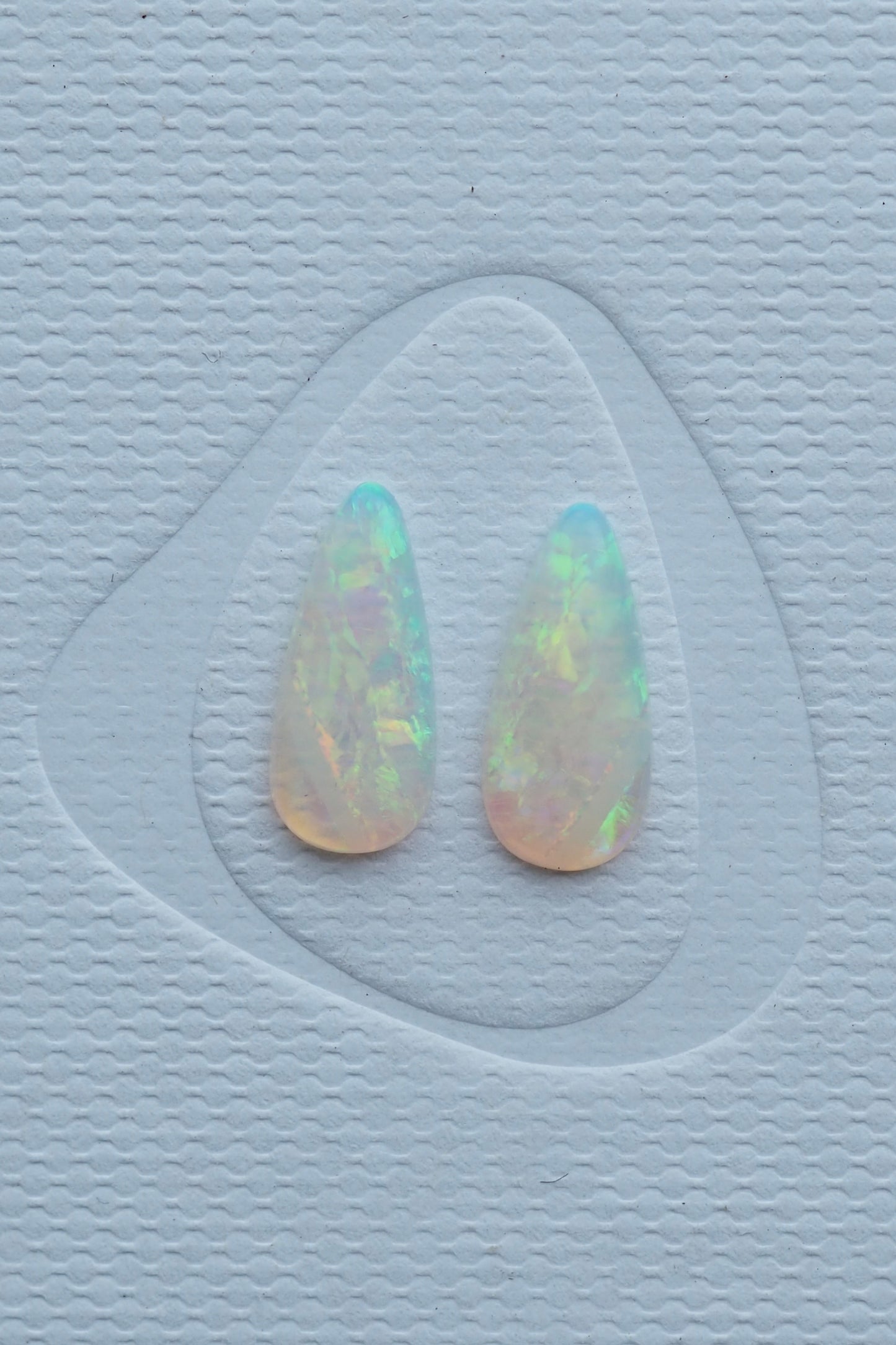 Crystal Opal Pair with Earring Design