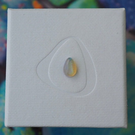 Yellow Crystal Opal with Rolling Blue Flash