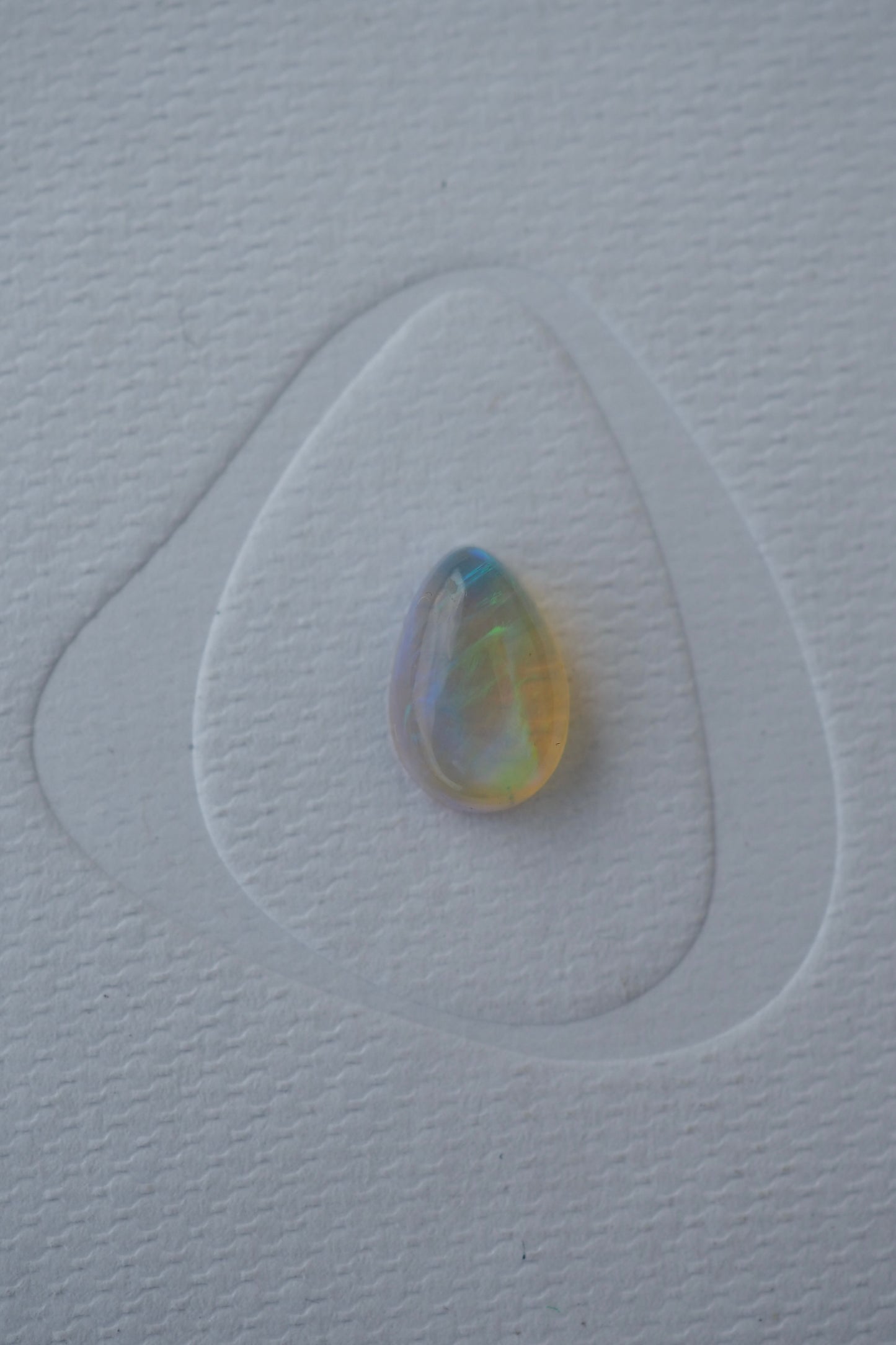 Yellow Crystal Opal with Rolling Blue Flash