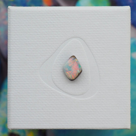 Kite Shaped Rainbow Filled Boulder Opal