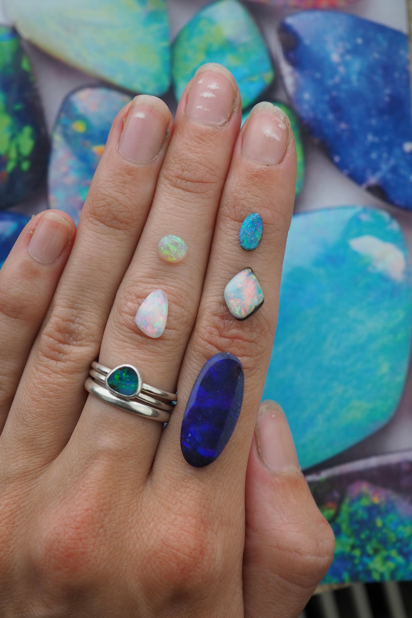 Sparkly Turquoise Boulder Opal