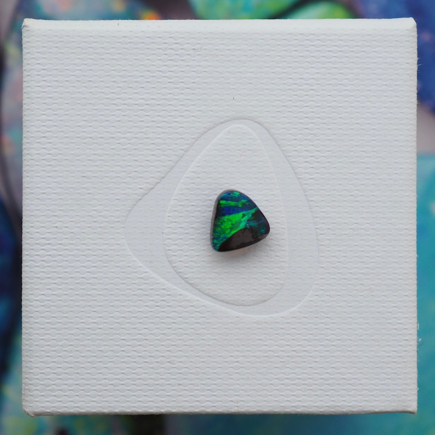 Vibrant Green and Blue Boulder Opal