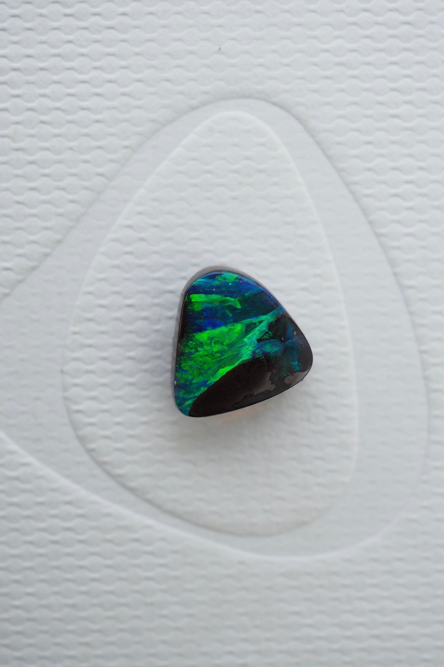 Vibrant Green and Blue Boulder Opal