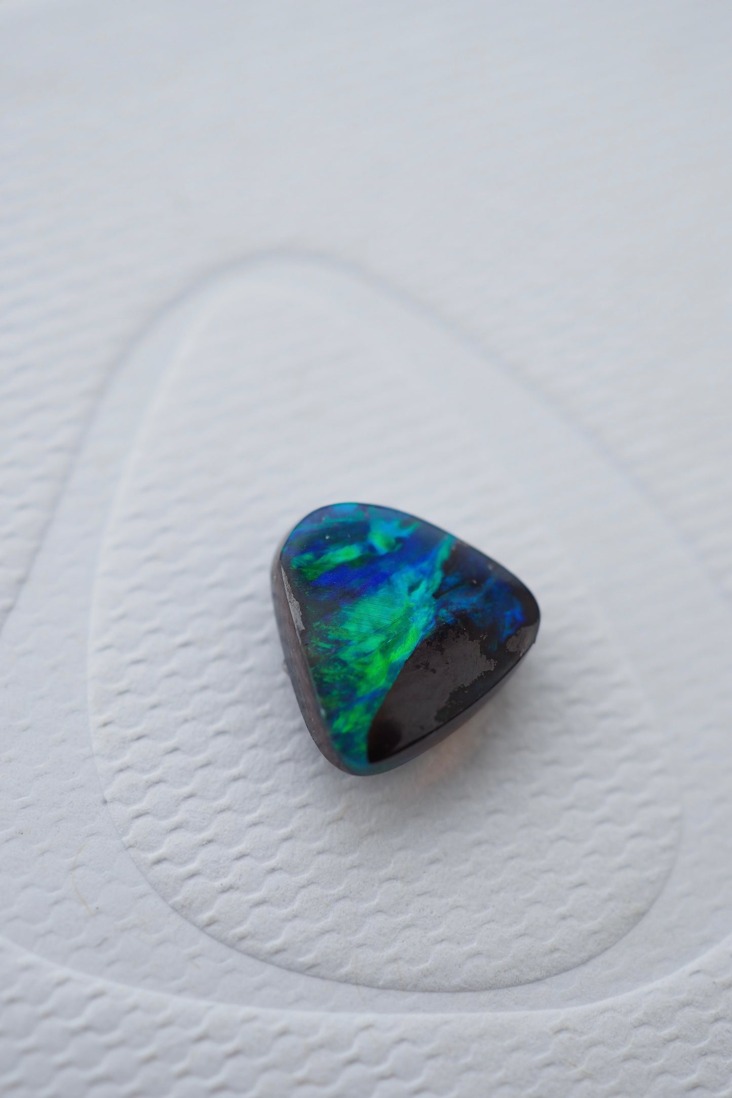 Vibrant Green and Blue Boulder Opal