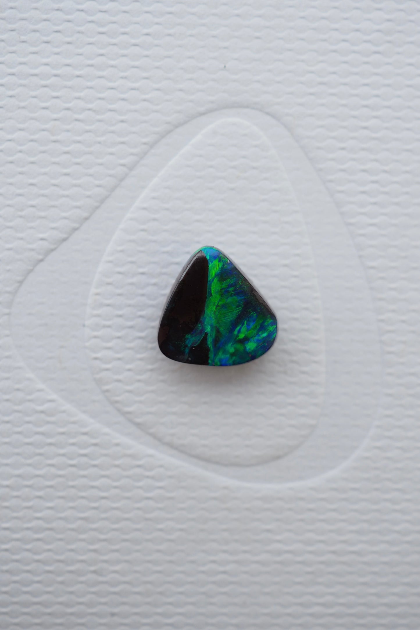 Vibrant Green and Blue Boulder Opal