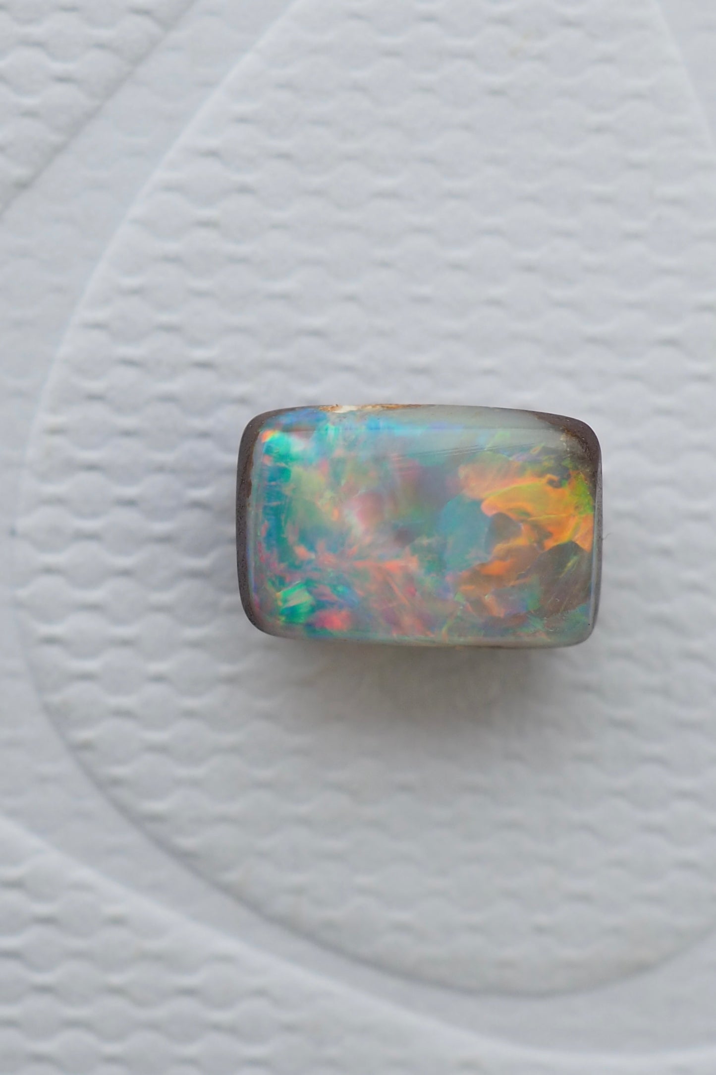 Rectangular Rainbow Opal