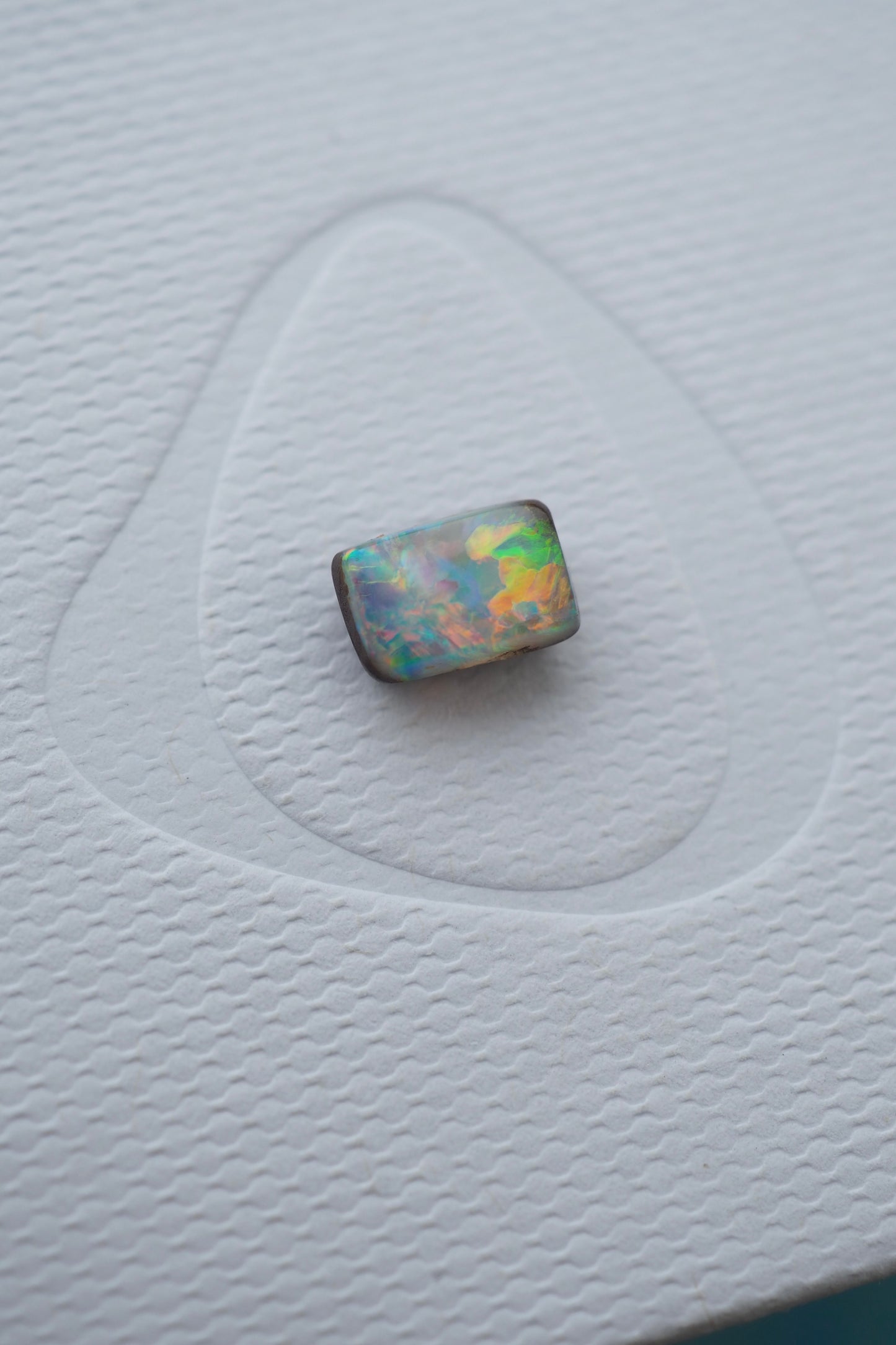 Rectangular Rainbow Opal