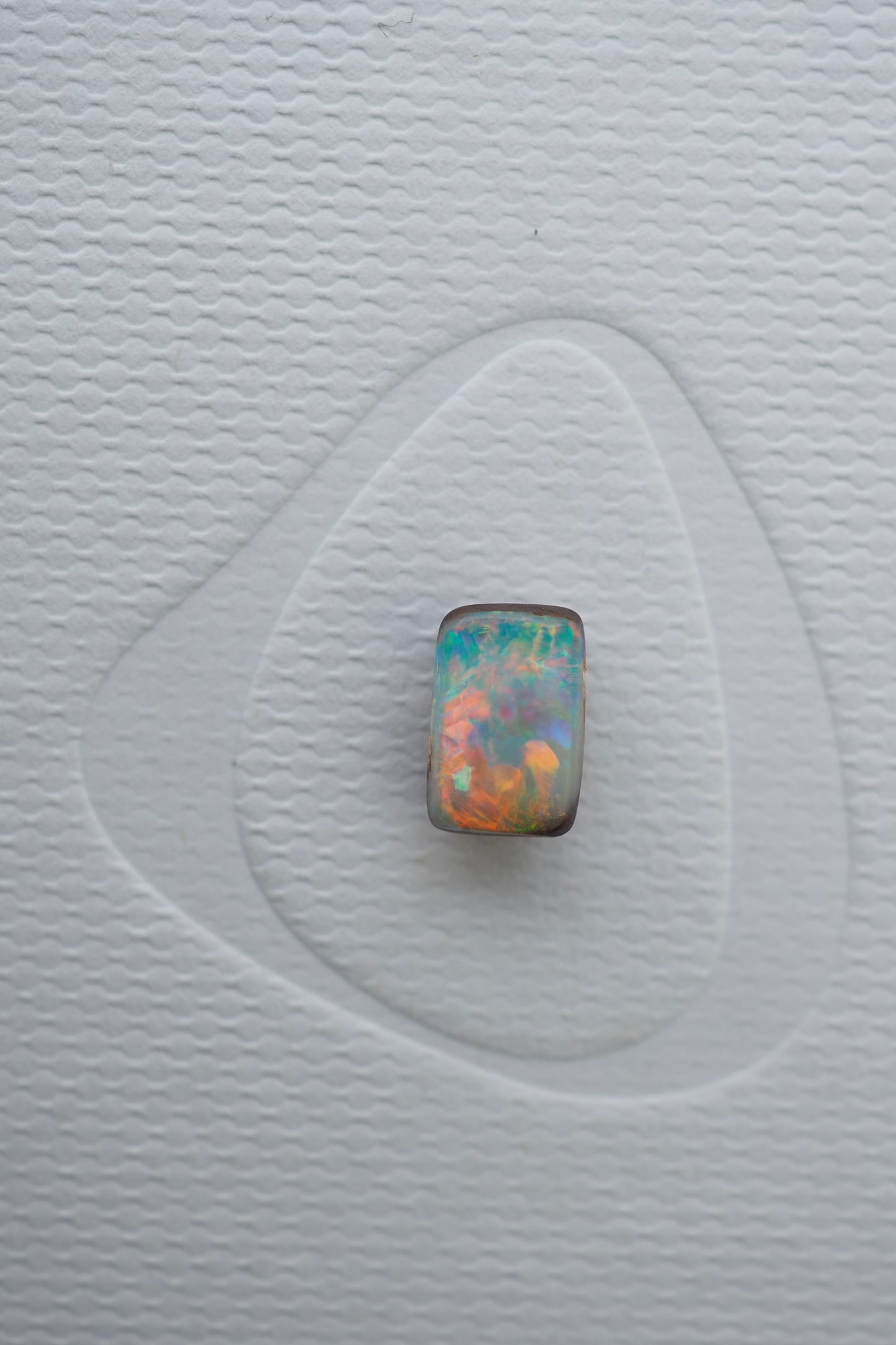 Rectangular Rainbow Opal