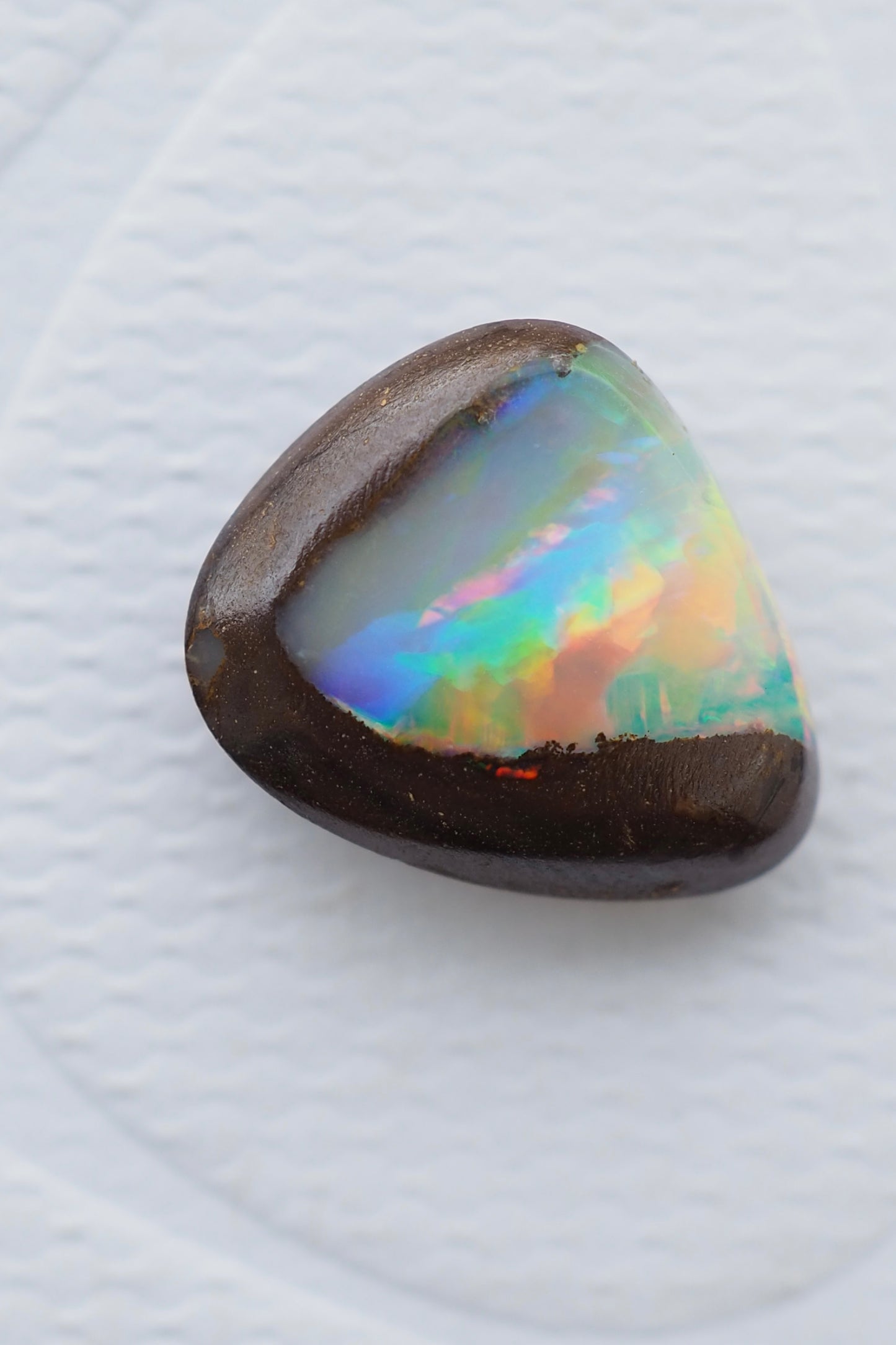 Rainbow and Ironstone Boulder Opal