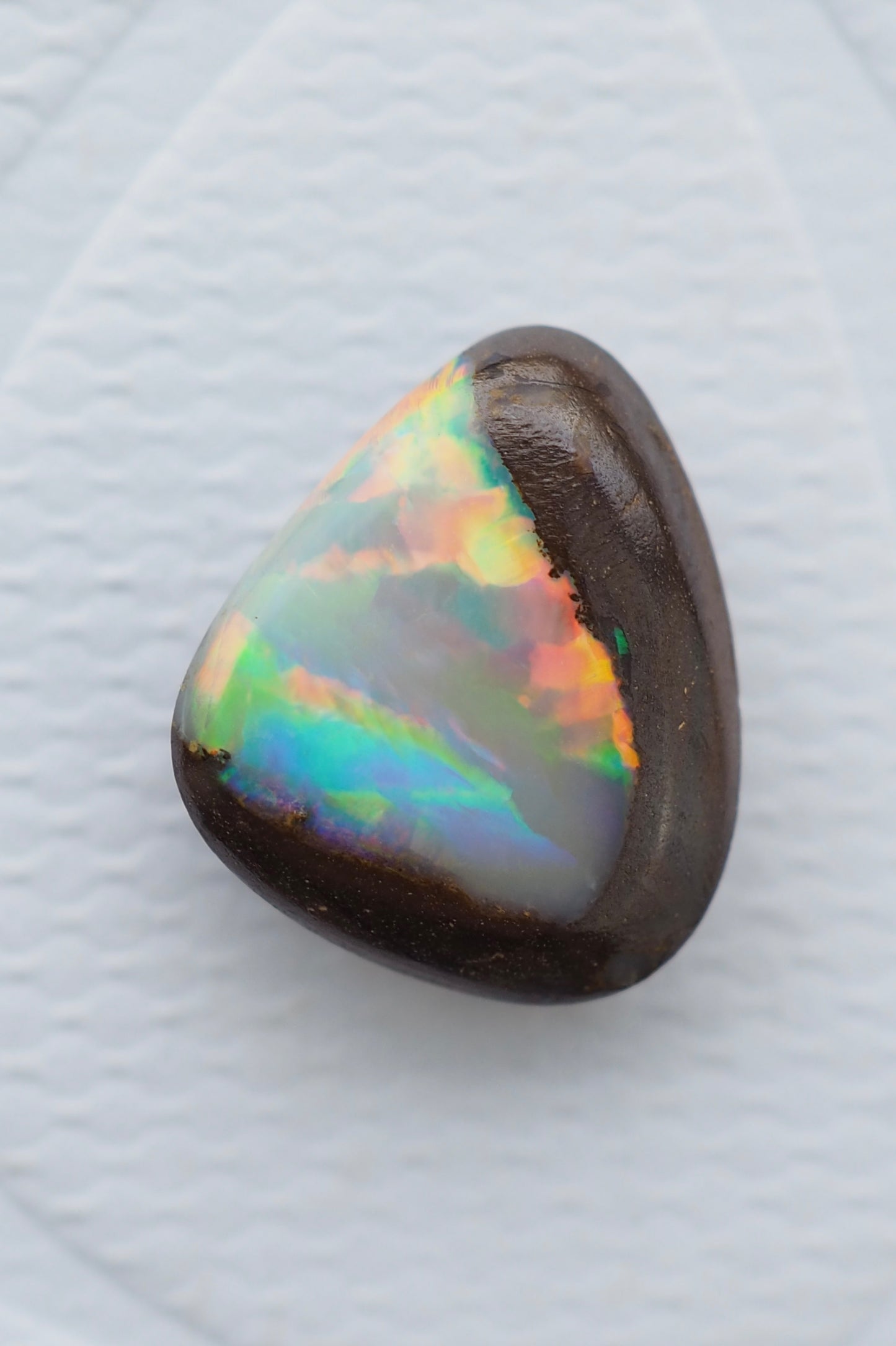 Rainbow and Ironstone Boulder Opal