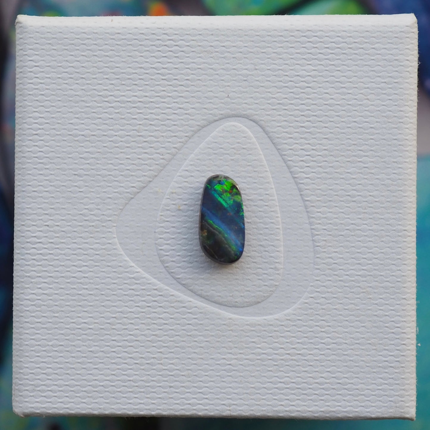 Blue and Electric Green Boulder Opal