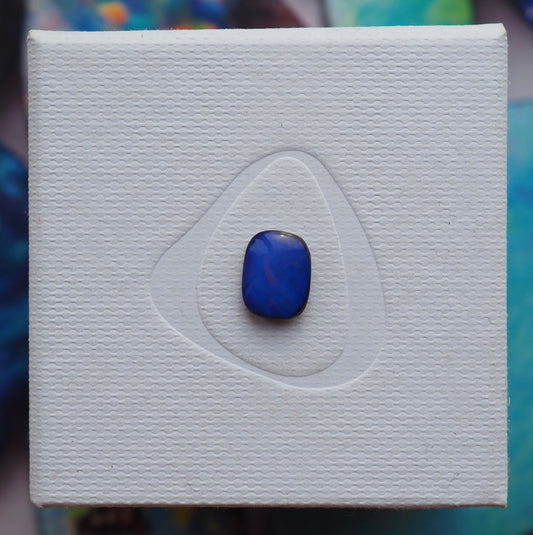Royal Blue Rectangular Boulder Opal
