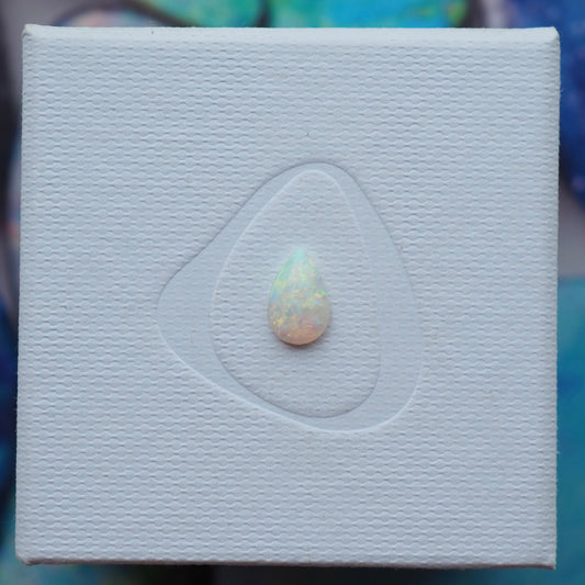Pastel Coloured White Teardrop Opal