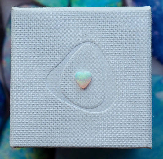 Tiny Crystal Love Heart Opal