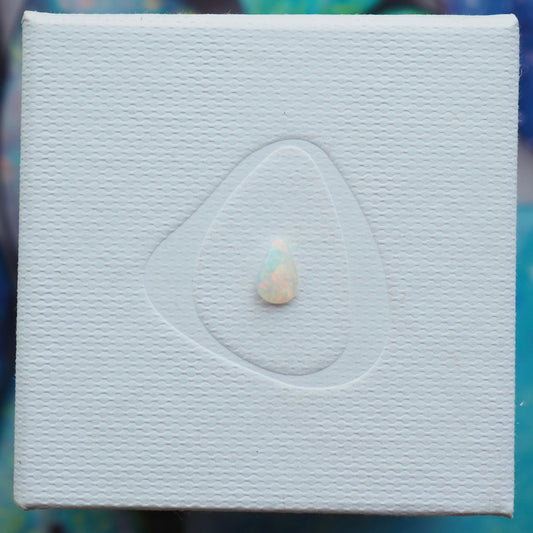 Tiny Pastel Pink Teardrop Crystal Opal