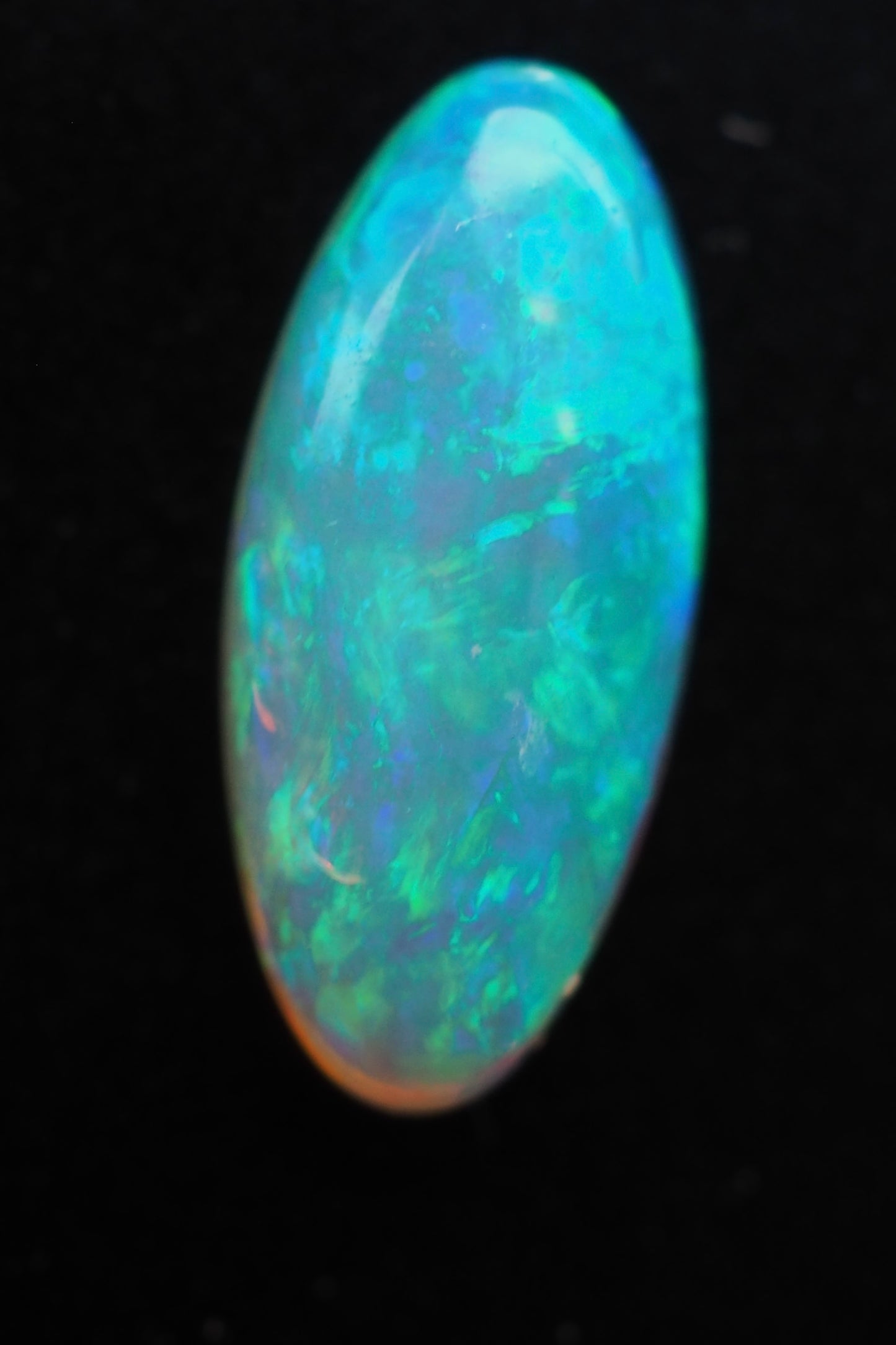 Long Oval Crystal Opal