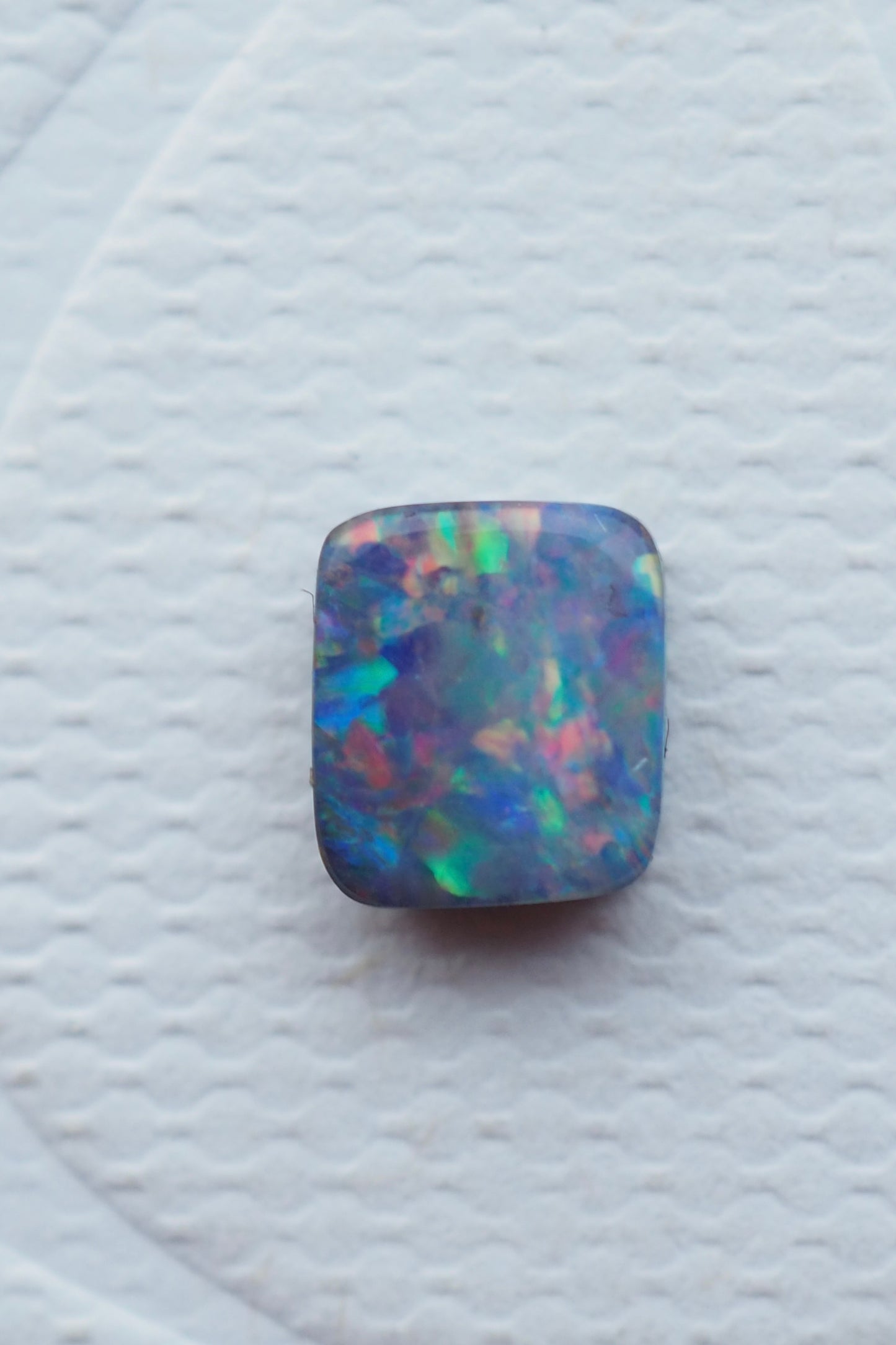 Small Square Pastel Rainbow Boulder Opal