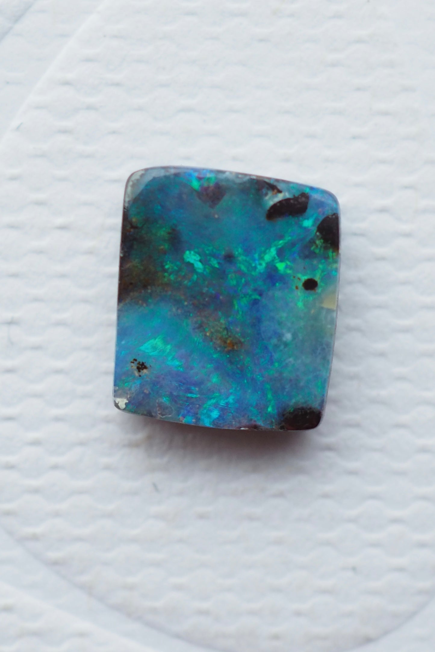 Beautiful Blue Rectangular Boulder Opal