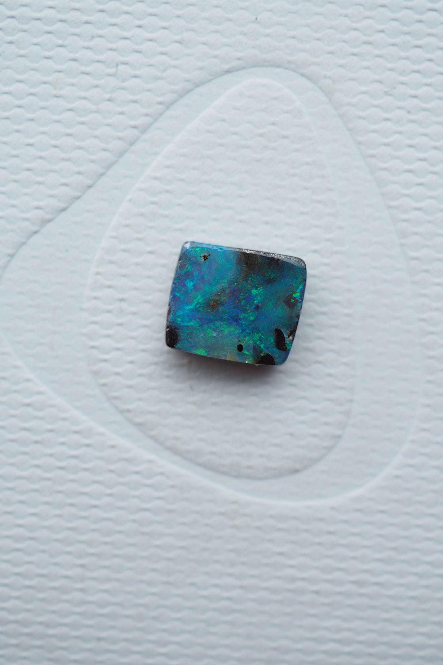 Beautiful Blue Rectangular Boulder Opal