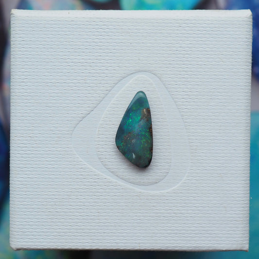 Teal Triangular Boulder Opal