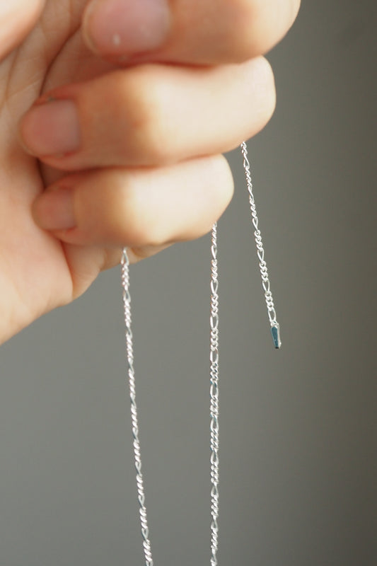 1.3mm Sterling Silver Figaro Chain